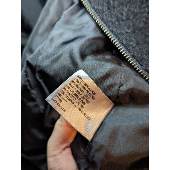 Worthington Black Tweed Zip Up Ruffled Peplum Jacket Women's Size Medium - Picture 9 of 16